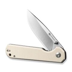 Sencut Aetheris Flipper & Thumb Stud Knife Ivory G10 Handle Çakı
