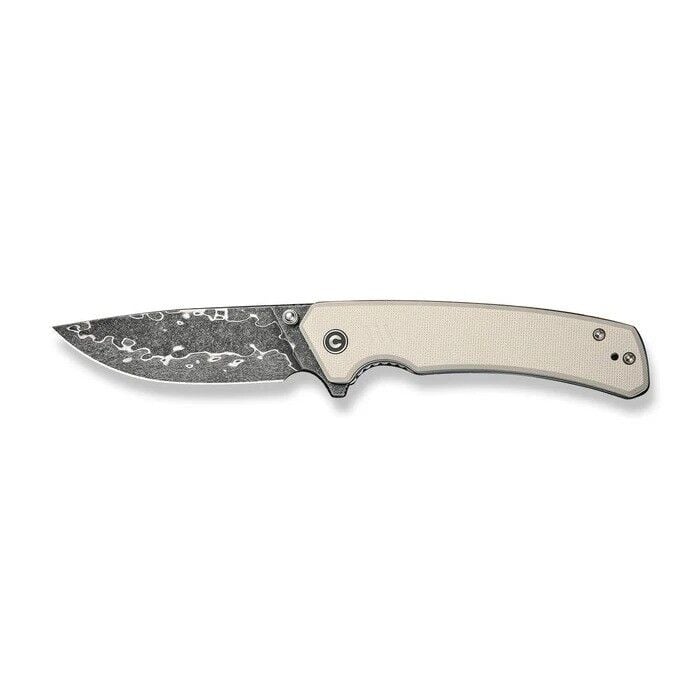 Civivi Merit Flipper & Thumb Stud Knife Ivory G10 Handle Damascus Çakı