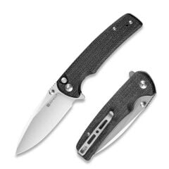 Sencut Sachse Flipper & Button Lock & Thumb Stud Knife Micarta Handle Çakı