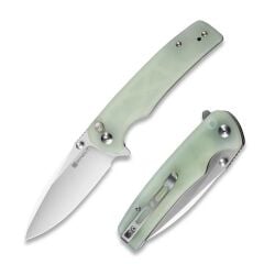 Sencut Sachse Flipper & Button Lock & Thumb Stud Knife G10 Handle Çakı
