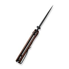 Sencut Sachse Flipper & Button Lock & Thumb Stud Knife Wood Handle Çakı