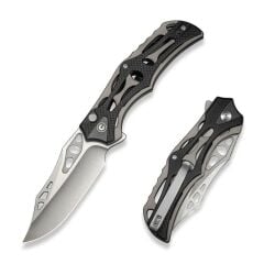 Civivi Biophase Flipper & Button Lock Knife Aluminum & Black G10 Handle Çakı