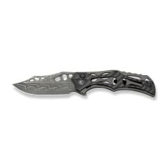 Civivi Biophase Flipper & Button Lock Knife Aluminum & G10 Handle Damascus Çakı