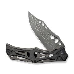 Civivi Biophase Flipper & Button Lock Knife Aluminum & G10 Handle Damascus Çakı