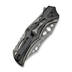 Civivi Biophase Flipper & Button Lock Knife Aluminum & G10 Handle Damascus Çakı
