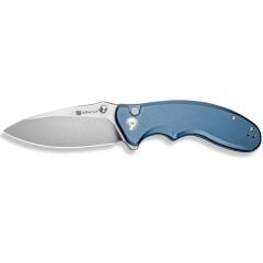 Sencut Cybrix Thumb Stud & Flipper & Button Lock Knife Blue Aluminum Handle Çakı