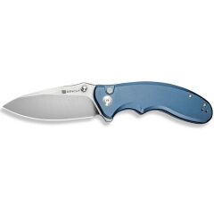 Sencut Cybrix Thumb Stud & Flipper & Button Lock Knife Blue Aluminum Handle Çakı