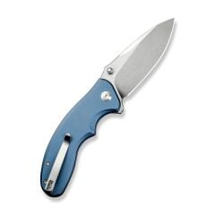 Sencut Cybrix Thumb Stud & Flipper & Button Lock Knife Blue Aluminum Handle Çakı