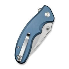 Sencut Cybrix Thumb Stud & Flipper & Button Lock Knife Blue Aluminum Handle Çakı