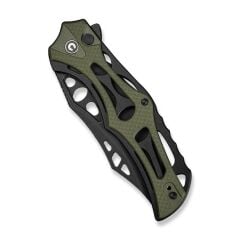 Civivi Biophase Flipper & Button Lock Knife Aluminum & OD Green G10 Handle Çakı