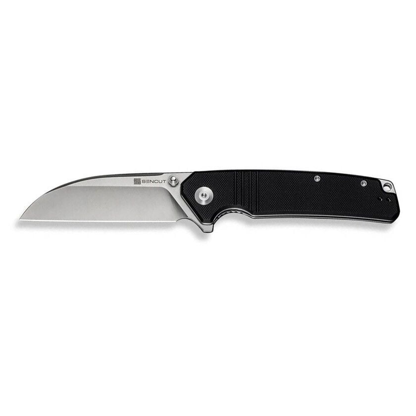 Sencut Skarnax Flipper & Thumb Stud Knife Black G10 Handle Çakı