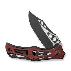 Civivi Biophase Flipper & Button Lock Knife Aluminum & Burgundy G10 Handle Çakı