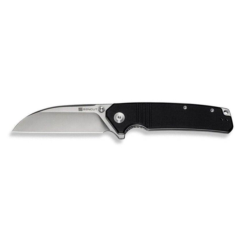 Sencut Awassi Flipper & Thumb Stud Knife Black G10 Handle Çakı