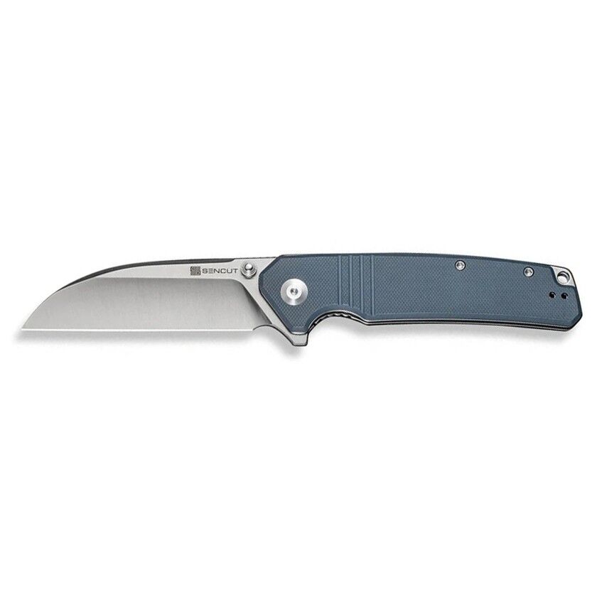 Sencut Awassi Flipper & Thumb Stud Knife Blue G10 Handle Çakı