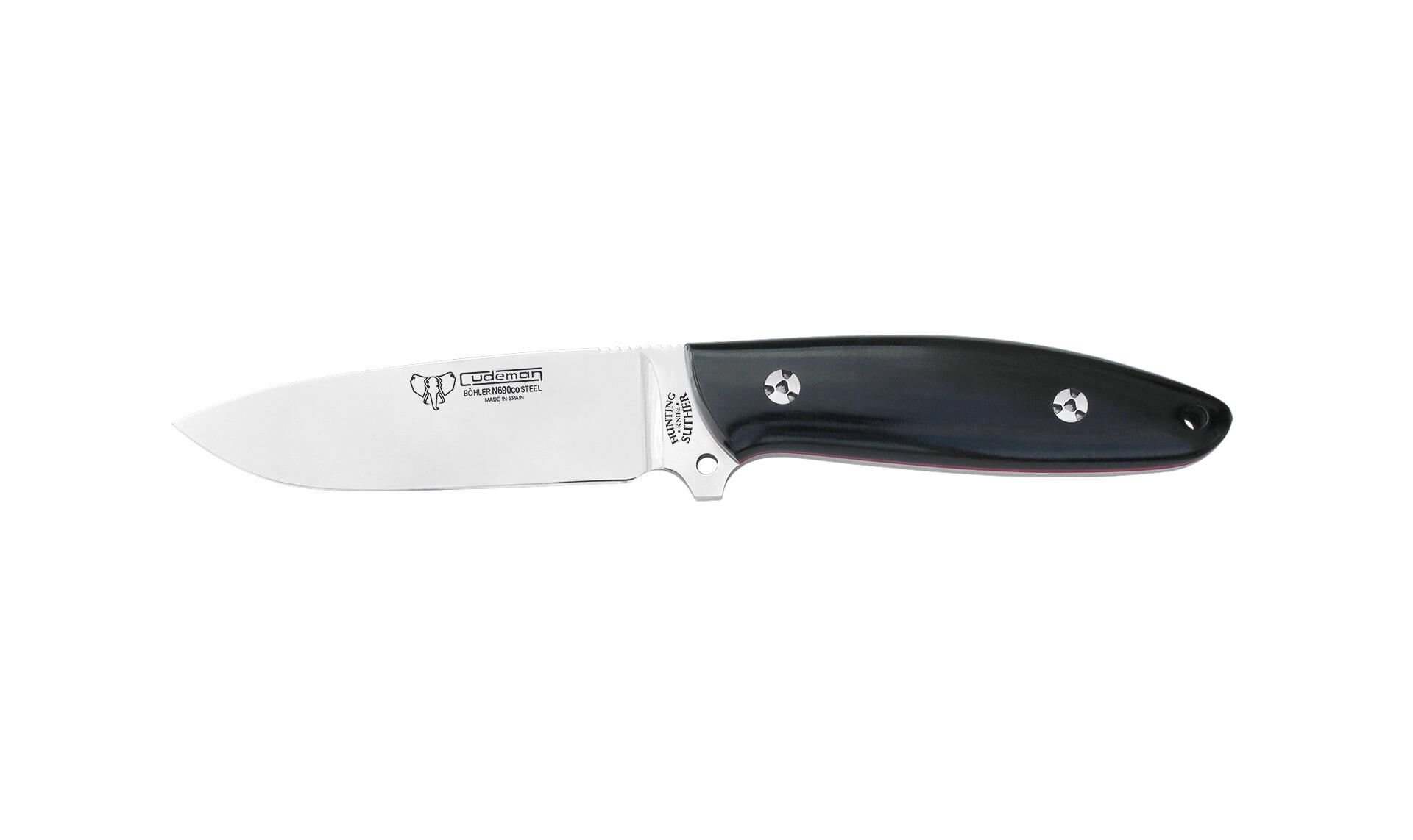 Cudeman 255-M Suther Black Micarta Saplı Deri Kılıflı Bıçak