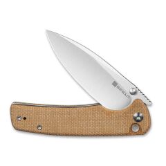 Sencut Sachse Flipper & Button Lock & Thumb Stud Knife Micarta Handle Çakı