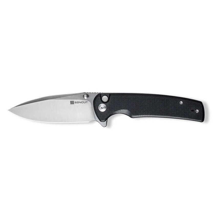 Sencut Sachse Flipper & Button Lock & Thumb Stud Knife G10 Black Handle Çakı