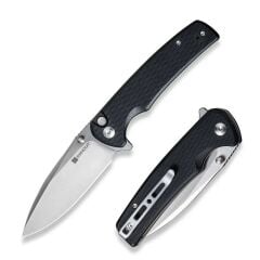 Sencut Sachse Flipper & Button Lock & Thumb Stud Knife G10 Black Handle Çakı