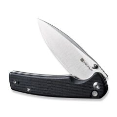 Sencut Sachse Flipper & Button Lock & Thumb Stud Knife G10 Black Handle Çakı