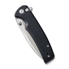 Sencut Sachse Flipper & Button Lock & Thumb Stud Knife G10 Black Handle Çakı