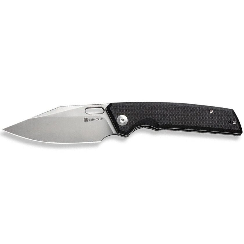 Sencut GlideStrike Thumb Hole Knife Black Micarta Handle Çakı