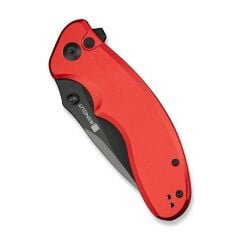 Sencut Cybrix Thumb Stud & Flipper & Button Lock Knife Red Aluminum Handle Çakı