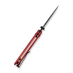 Sencut Cybrix Thumb Stud & Flipper & Button Lock Knife Red Aluminum Handle Çakı