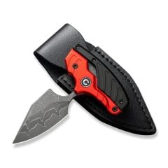 Civivi Typhoeus Adjustable Fixed Blade Knife Red,Black Aluminum Handle Damascus Bıçak