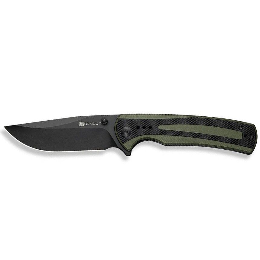 Sencut Regnator Flipper & Thumb Stud Knife Green& Black G10 Handle Çakı