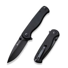Sencut Errant Flipper & Thumb Stud Knife All Black G10 Handle Çakı