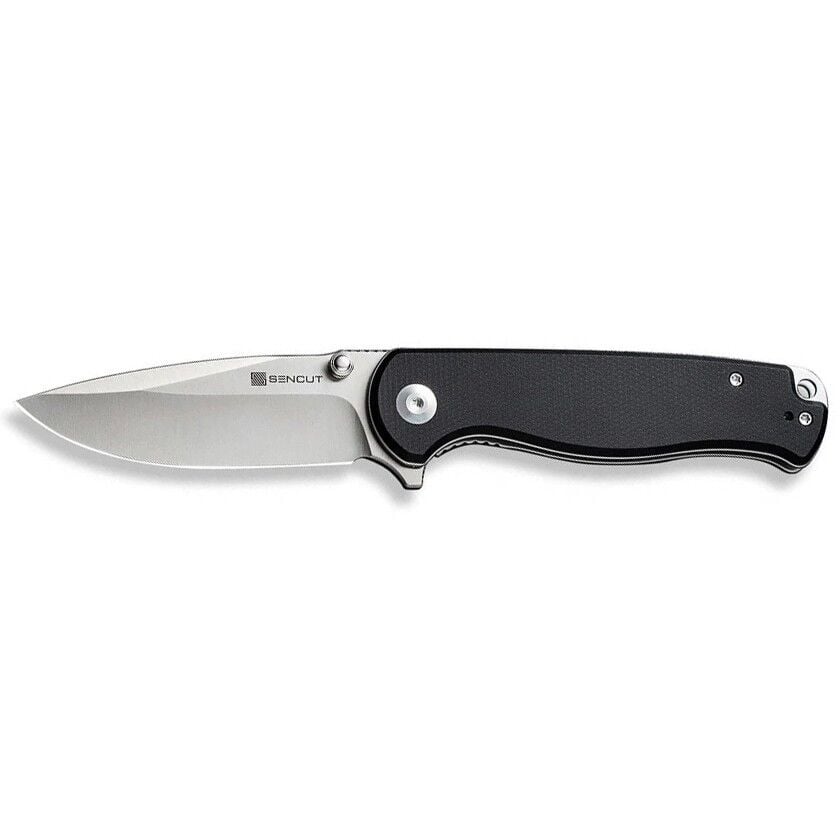 Sencut Errant Flipper & Thumb Stud Knife Black Micarta Handle Çakı