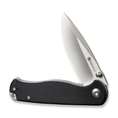 Sencut Errant Flipper & Thumb Stud Knife Black Micarta Handle Çakı
