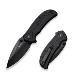 Sencut Hyrax Flipper & Thumb Stud Knife All Black G10 Handle Çakı