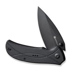Sencut Hyrax Flipper & Thumb Stud Knife All Black G10 Handle Çakı