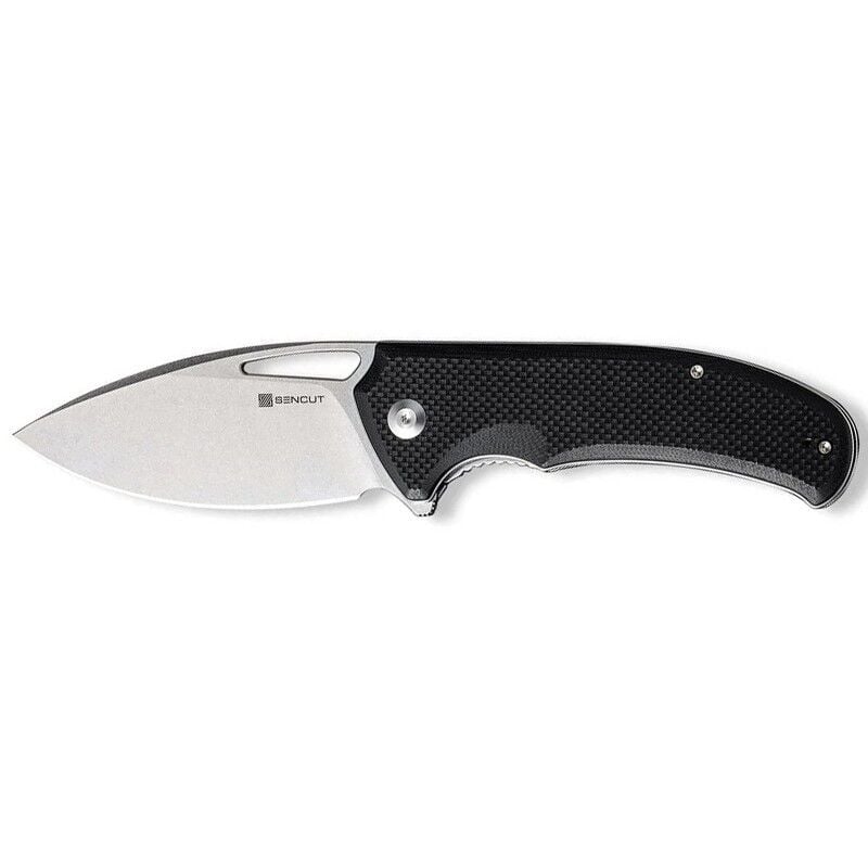 Sencut Phantara Flipper & Thumb Hole Knife G10 Black Handle Çakı
