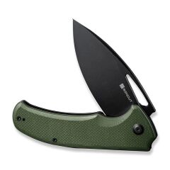 Sencut Phantara Flipper & Thumb Hole Knife G10 OD Green Black Blade Handle Çakı