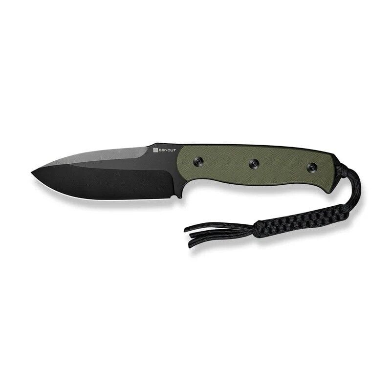 Sencut Toxodon Fixed Blade Knife G10 OD Green Handle Black Blade Bıçak