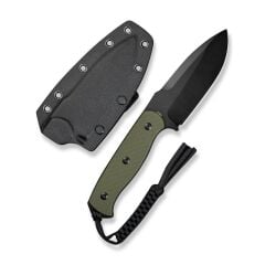 Sencut Toxodon Fixed Blade Knife G10 OD Green Handle Black Blade Bıçak