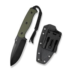 Sencut Toxodon Fixed Blade Knife G10 OD Green Handle Black Blade Bıçak
