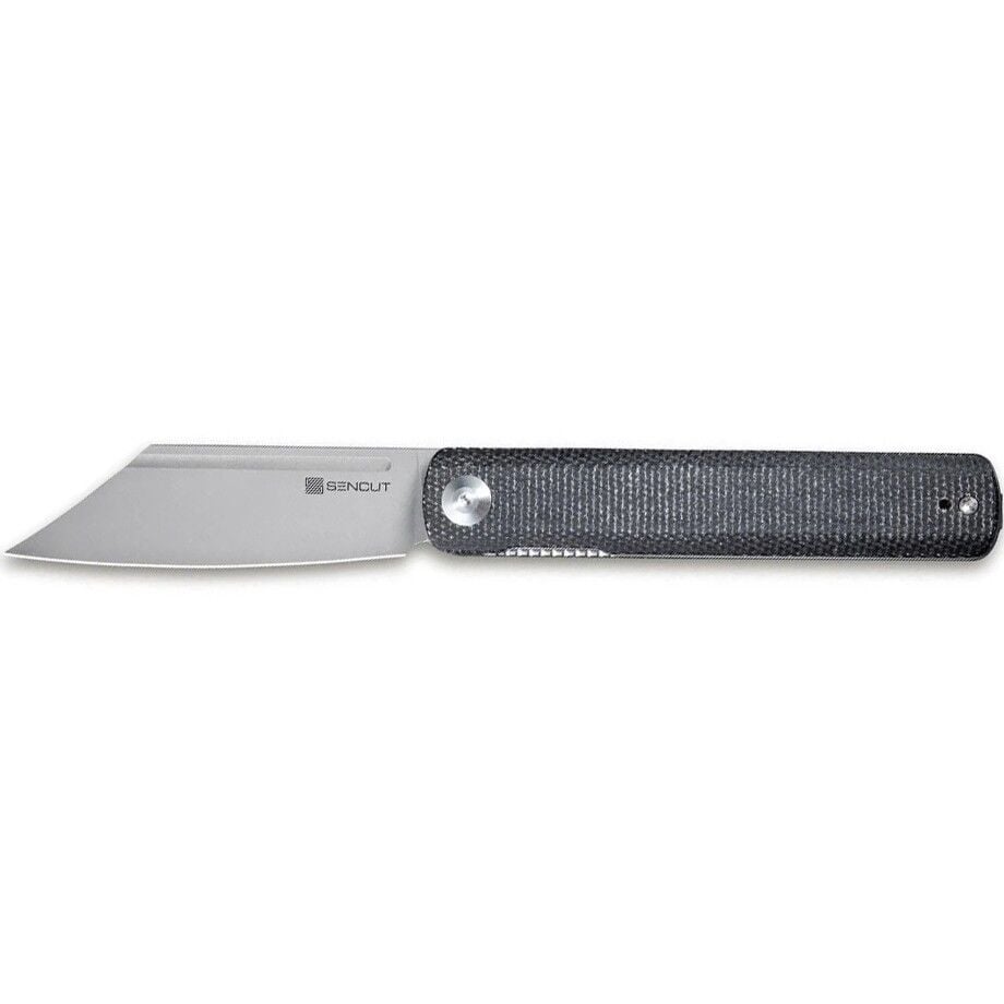 Sencut Bronte Front Flipper Knife  Micarta Black Handle Çakı