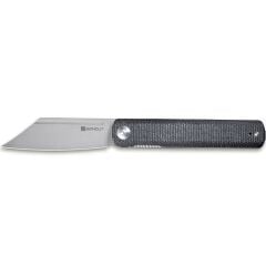 Sencut Bronte Front Flipper Knife  Micarta Black Handle Çakı