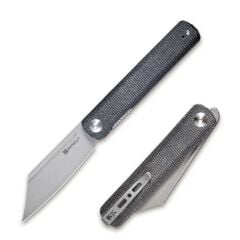 Sencut Bronte Front Flipper Knife  Micarta Black Handle Çakı
