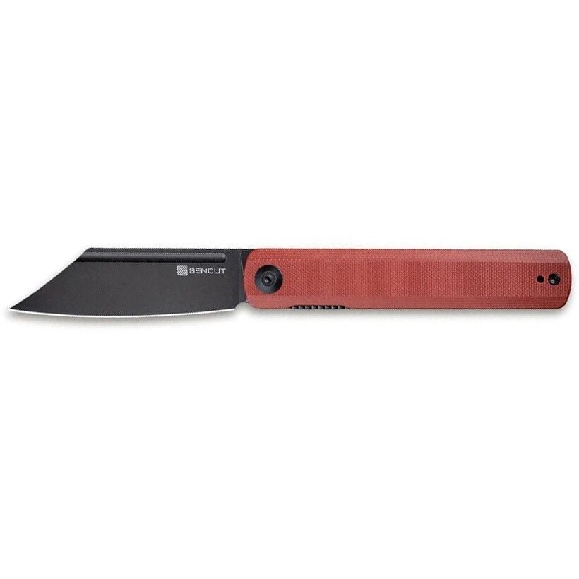 Sencut Bronte Front Flipper Knife Black Blade G10 Burgundy Handle Çakı