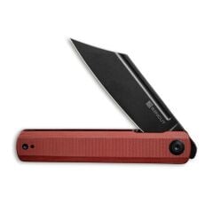 Sencut Bronte Front Flipper Knife Black Blade G10 Burgundy Handle Çakı