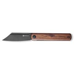 Sencut Bronte Front Flipper Knife Black Blade Cuibourtia Wood Handle Çakı
