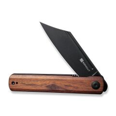 Sencut Bronte Front Flipper Knife Black Blade Cuibourtia Wood Handle Çakı