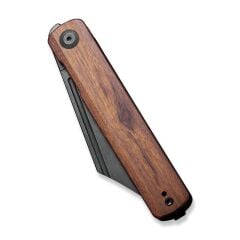 Sencut Bronte Front Flipper Knife Black Blade Cuibourtia Wood Handle Çakı