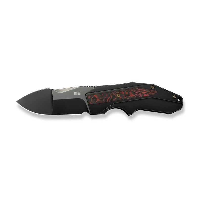 We Knife Coral SLT Flipper Knife Titanium & FatCarbon Fiber Black Lava Flow Handle Çakı