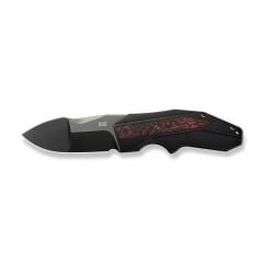 We Knife Coral SLT Flipper Knife Titanium & FatCarbon Fiber Black Lava Flow Handle Çakı