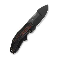 We Knife Coral SLT Flipper Knife Titanium & FatCarbon Fiber Black Lava Flow Handle Çakı